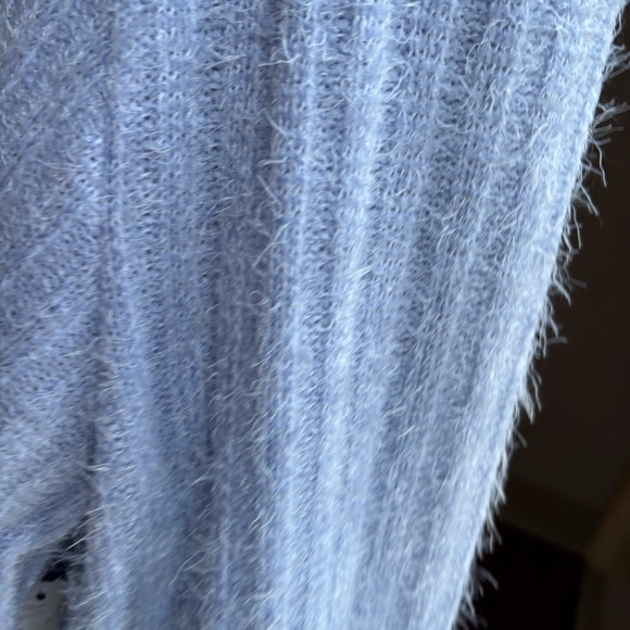 Altar'd State “Elm Eyelash” Lilac Blue Sweater & Sterling Silver MOP Necklace - Picture 14 of 16